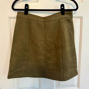 Suede high waist mini skirt